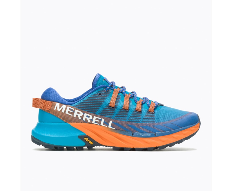 Merrell Agility Peak 4 Men\'s Trail Running Shoes Blue | 3104-GBLIE