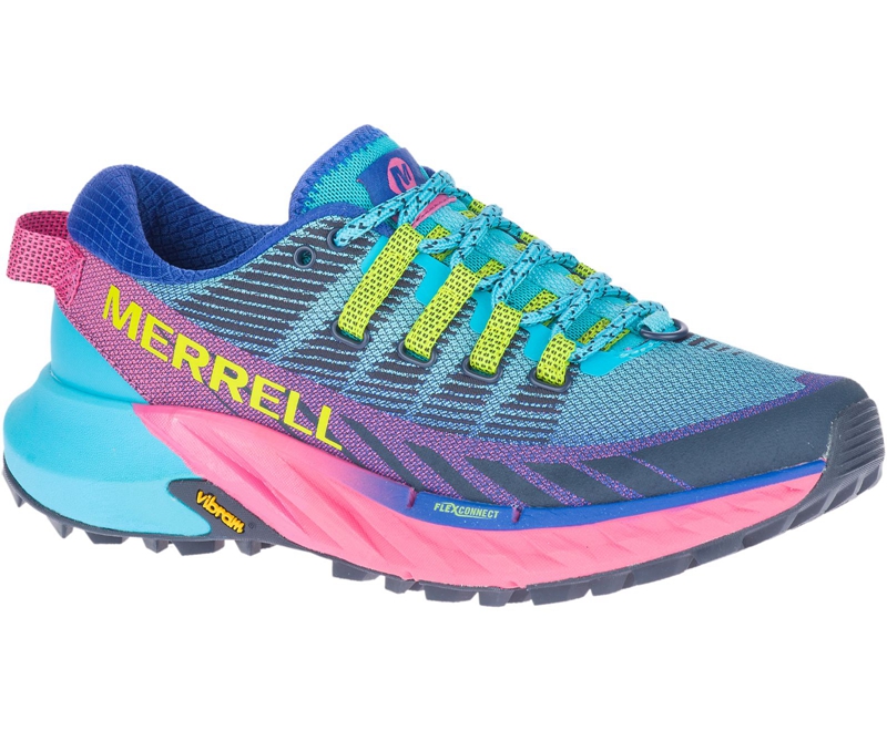 Merrell Agility Peak 4 Women's Trail Running Shoes Turquoise | 4985-KUONA