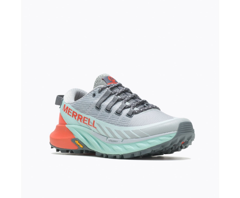 Merrell Agility Peak 4 Women's Trail Running Shoes Silver | 8453-LWYNT