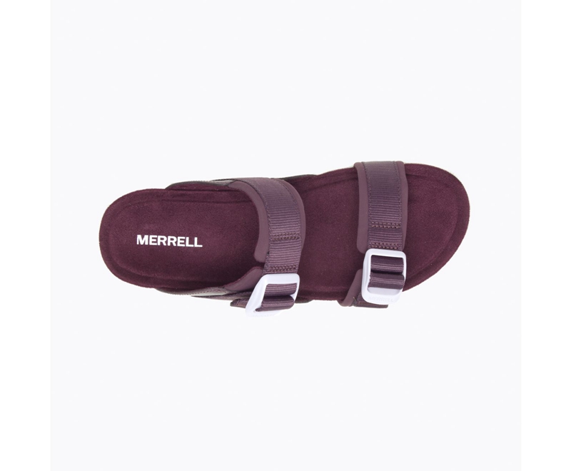 Merrell Alpine Cush Slide Women's Sandals Burgundy | 3917-BYFGD