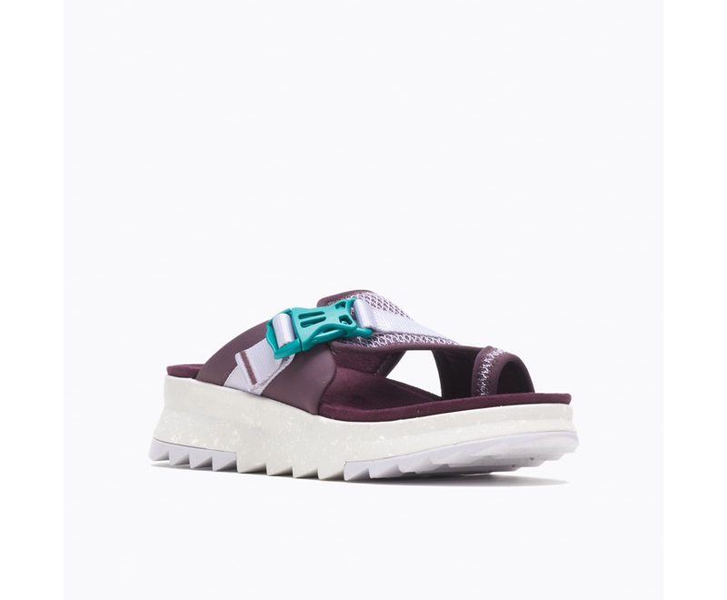 Merrell Alpine Cush Wrap Women's Sandals Burgundy | 6310-KSITW