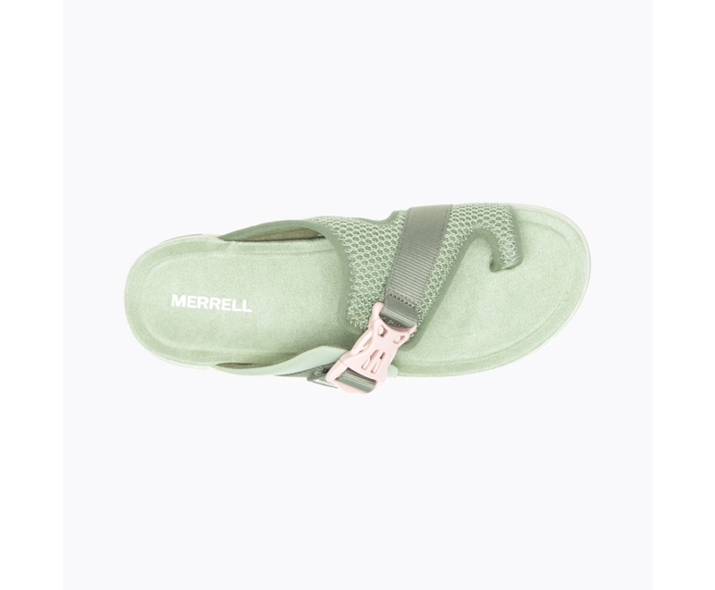 Merrell Alpine Cush Wrap Women's Sandals Green | 7169-YHOEI