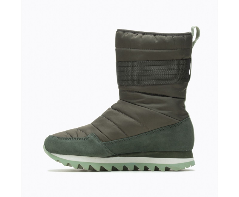 Merrell Alpine Tall Strap Polar Women's Casual Boots Deep Green | 5807-KDFVW