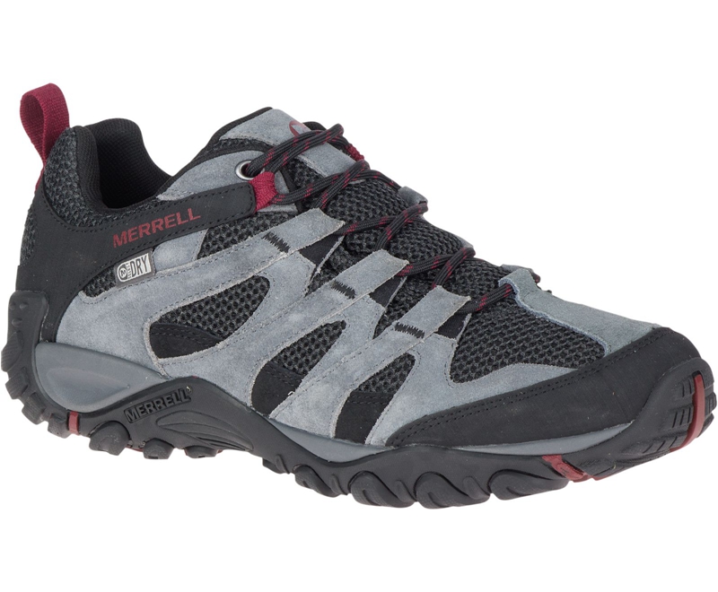 Merrell Alverstone Wide Width Men's Hiking Shoes Black / Grey | 3819-MFQSP