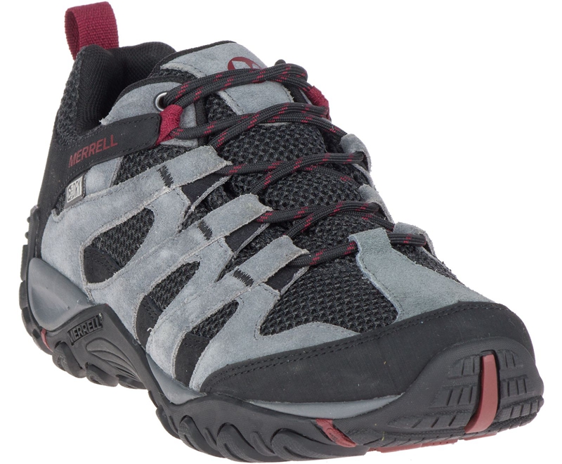 Merrell Alverstone Wide Width Men's Hiking Shoes Black / Grey | 3819-MFQSP