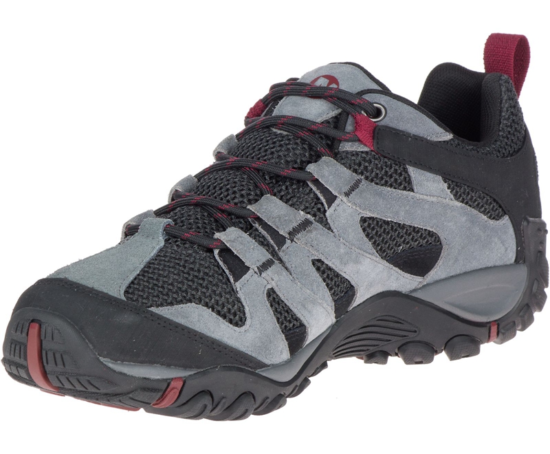 Merrell Alverstone Wide Width Men's Hiking Shoes Black / Grey | 3819-MFQSP