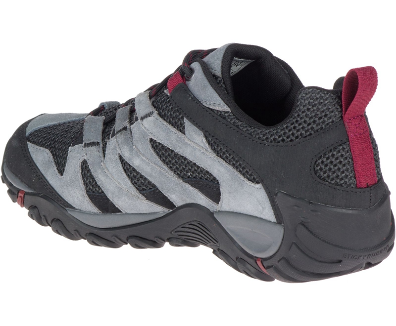 Merrell Alverstone Wide Width Men's Hiking Shoes Black / Grey | 3819-MFQSP