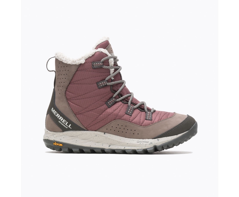 Merrell Antora Women\'s Work Boots Pink | 1538-HDTRC