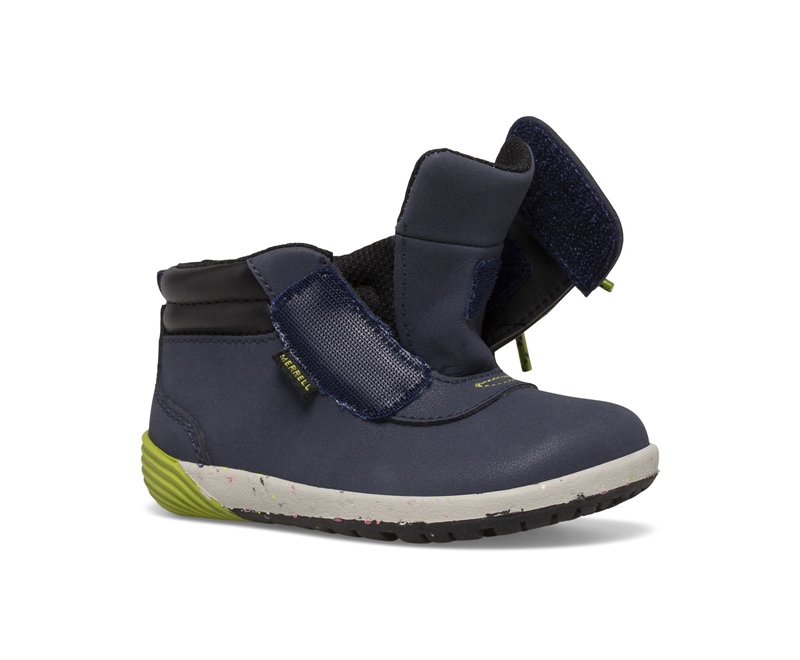 Merrell Bare Steps 2.0 Kids' Winter Boots Navy | 3017-JOZIN