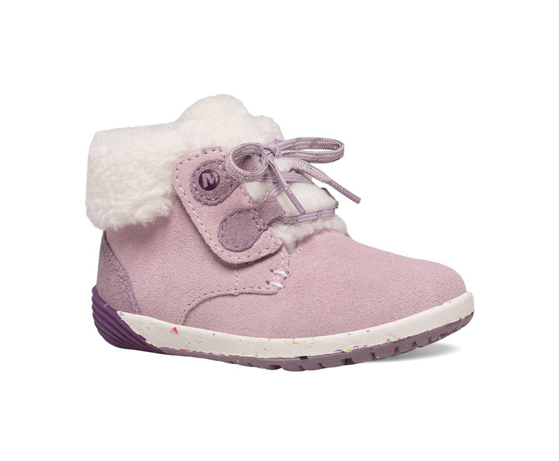 Merrell Bare Steps® Cocoa Jr. Kids' Hiking Boots Pink | 6529-XIBSH