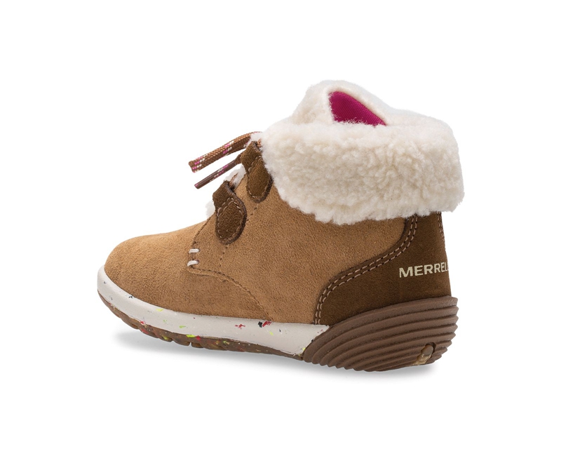 Merrell Bare Steps® Cocoa Jr. Kids' Hiking Boots Brown | 8593-TUFHP