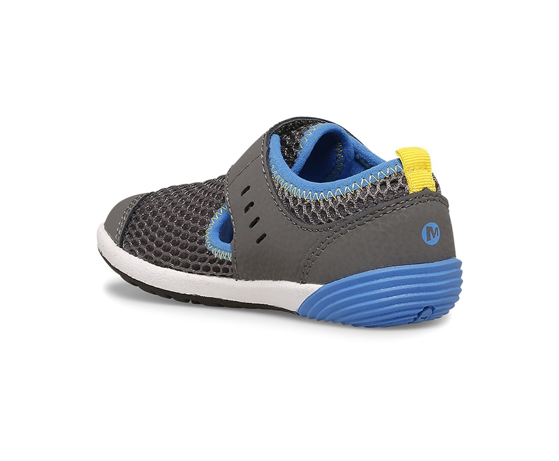 Merrell Bare Steps® H2O Kids' Sneakers Grey / Black / Royal | 1583-NDBWX