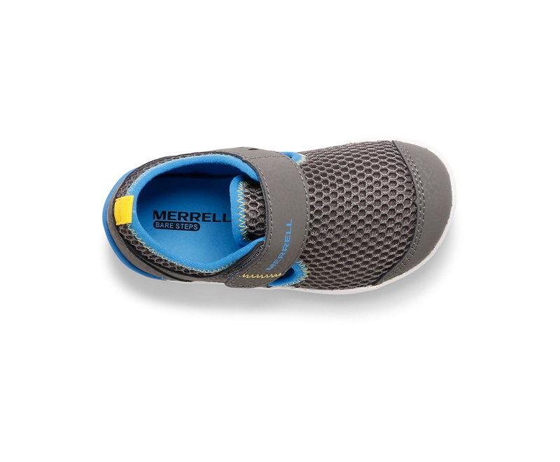 Merrell Bare Steps® H2O Kids' Sneakers Grey / Black / Royal | 1583-NDBWX