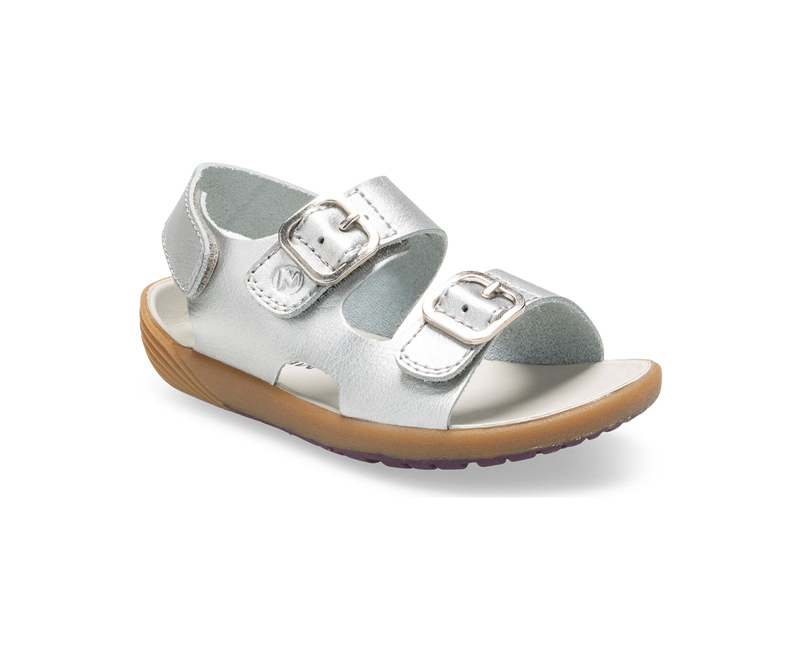 Merrell Bare Steps® Kids' Sandals Silver | 1638-MBPJC