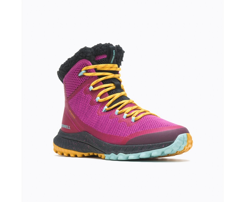 Merrell Bravada Knit Bluff Polar Women's Waterproof Boots Fuchsia | 7438-DZGXR