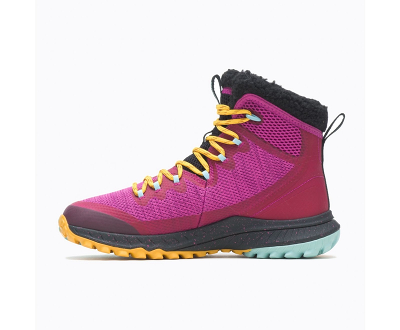 Merrell Bravada Knit Bluff Polar Women's Waterproof Boots Fuchsia | 7438-DZGXR