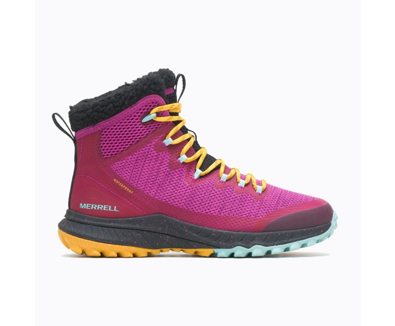 Merrell Bravada Knit Bluff Polar Women\'s Waterproof Boots Fuchsia | 7438-DZGXR