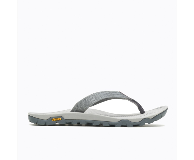 Merrell Breakwater Flip Men\'s Flip Flops Grey | 5640-QJGTM