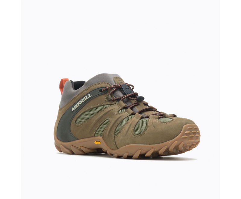 Merrell Chameleon 8 Stretch Men's Hiking Shoes Olive | 9836-PXFQE