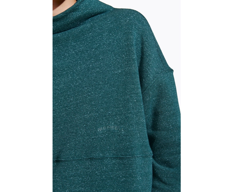 Merrell Dianthus Sweatshirt Women's Sweatshirts Dark Green | 6139-MIYXF