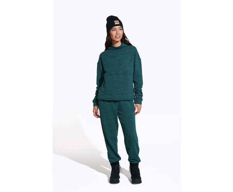 Merrell Dianthus Sweatshirt Women's Sweatshirts Dark Green | 6139-MIYXF