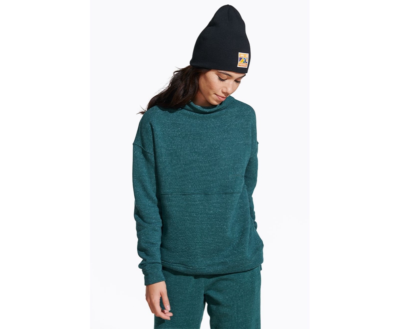 Merrell Dianthus Sweatshirt Women\'s Sweatshirts Dark Green | 6139-MIYXF