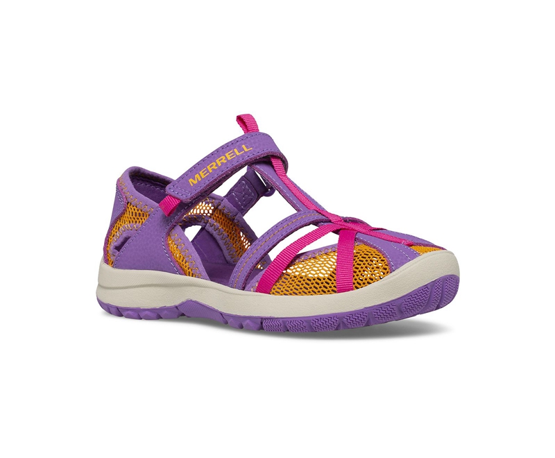 Merrell Dragonfly Kids' Sandals Purple / Orange | 2104-ARGOQ