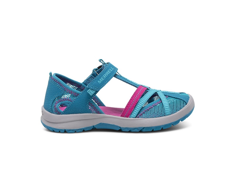 Merrell Dragonfly Kids\' Sandals Turquoise | 6309-ONHER