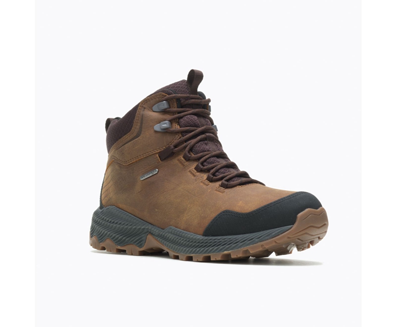 Merrell Forestbound Mid Men's Waterproof Boots Brown | 0356-XCPSQ