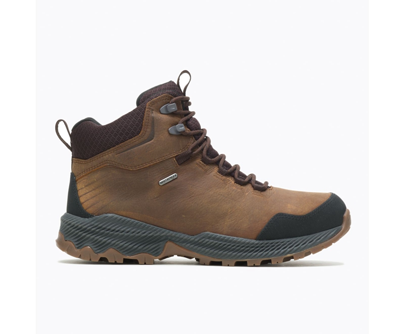 Merrell Forestbound Mid Men\'s Waterproof Boots Brown | 0356-XCPSQ