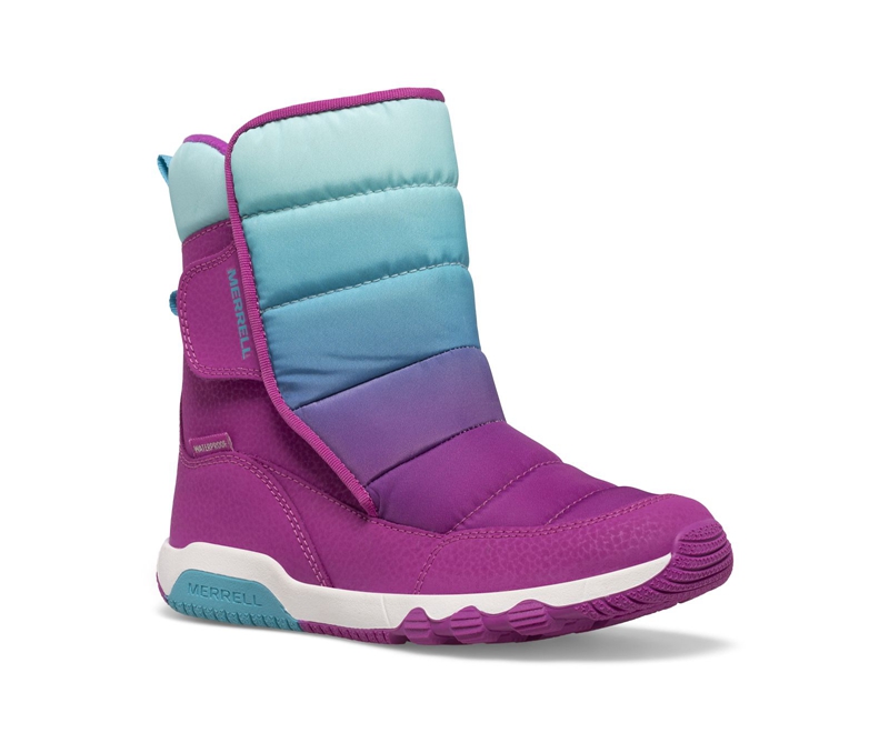 Merrell Free Roam Puffer Kids' Waterproof Boots Turquoise | 8137-NIYXE