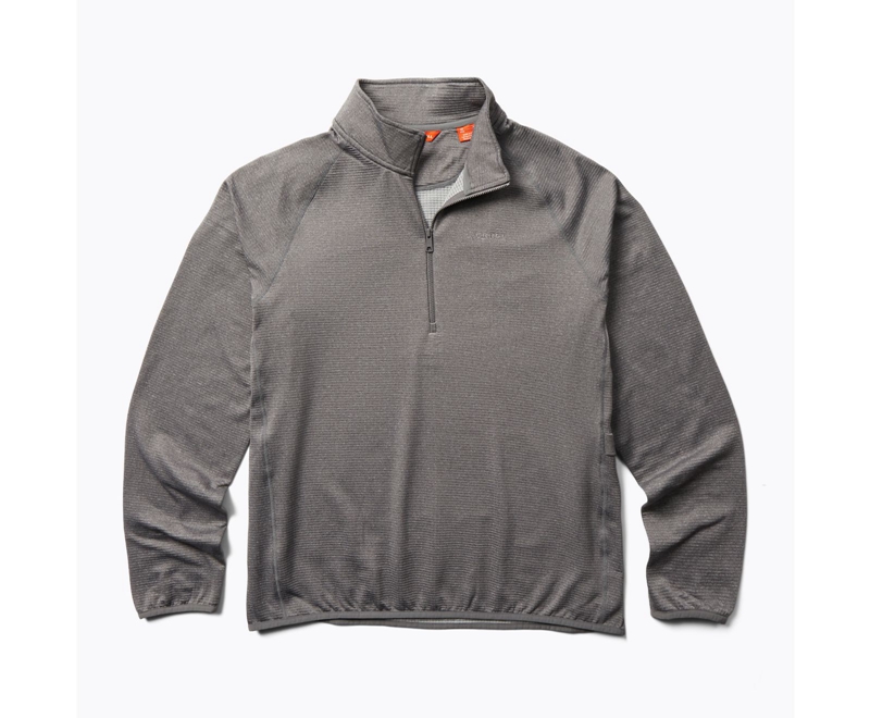 Merrell Geotex 1/4 Zip Men\'s Sweatshirts Deep Grey | 8279-JQABM