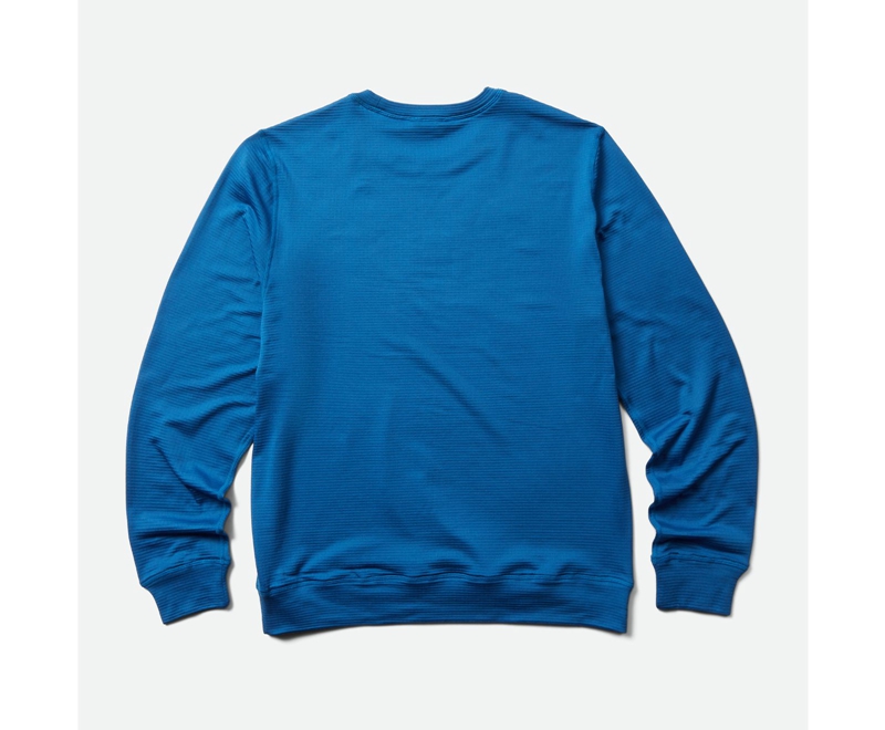 Merrell Geotex Crew Men's Sweatshirts Blue | 4075-SRUKV