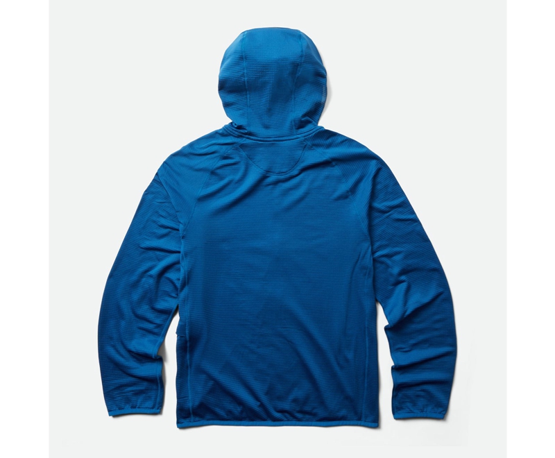 Merrell Geotex Full Zip Men's Hoodie Blue | 5146-ELNKH