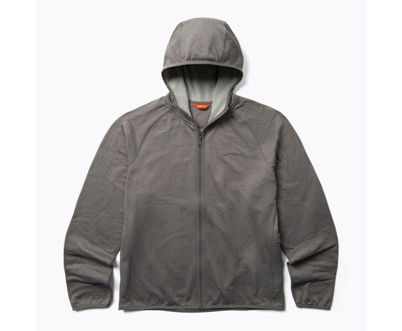 Merrell Geotex Full Zip Men's Hoodie Deep Grey | 2356-HXMIF