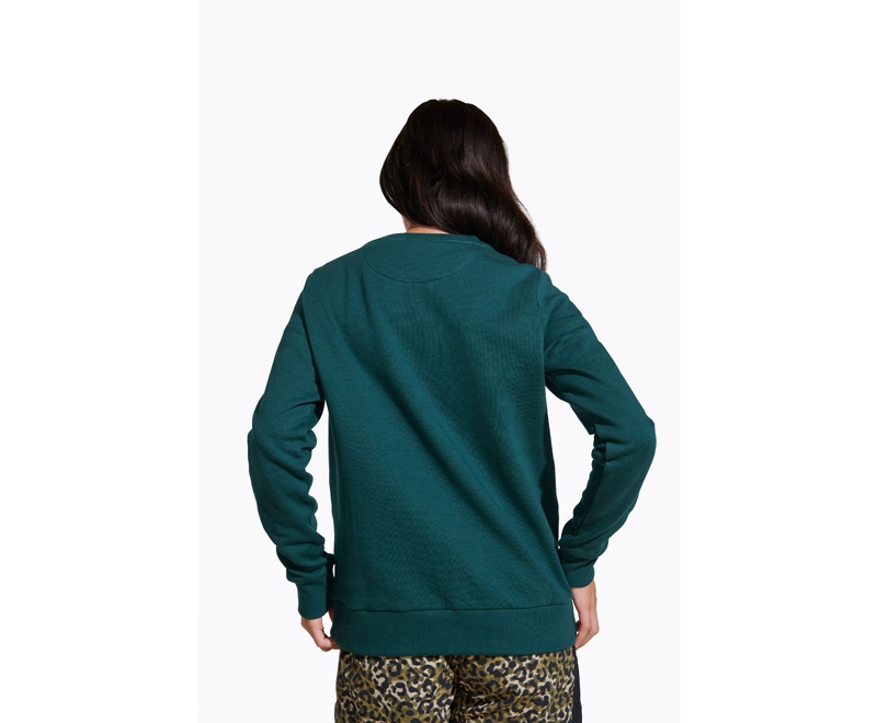 Merrell Good Natured Fleece Crew Neck Women's Sweatshirts Dark Green | 8473-YIJAF