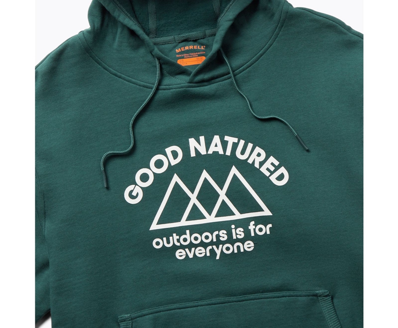 Merrell Good Natured Men's Hoodie Green | 6314-WKBQN