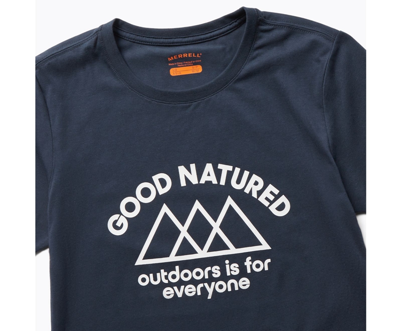 Merrell Good Natured Women's T Shirts Navy | 4018-QCRLF