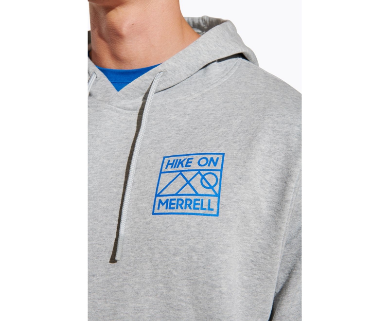 Merrell Hike On Men's Hoodie Grey | 8361-IEQFT