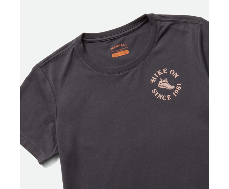 Merrell Hike On Women's T Shirts Black | 8935-RCXJW