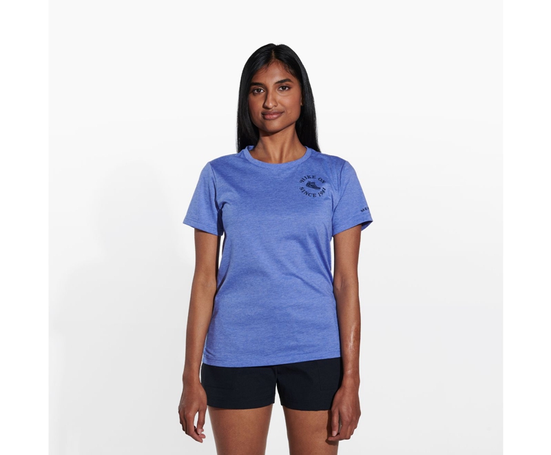 Merrell Hike On Women\'s T Shirts Blue | 2564-HTKOB