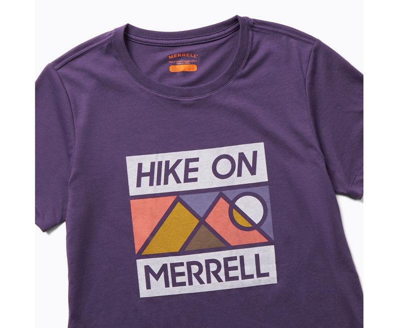 Merrell Hike On Women's T Shirts Purple | 6359-QTSJZ