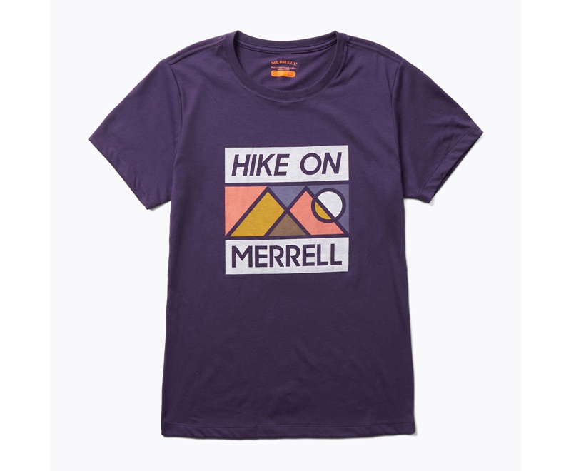 Merrell Hike On Women\'s T Shirts Purple | 6359-QTSJZ