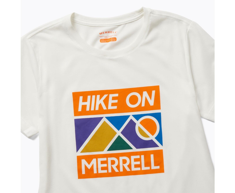 Merrell Hike On Women's T Shirts White | 4390-GVMPK