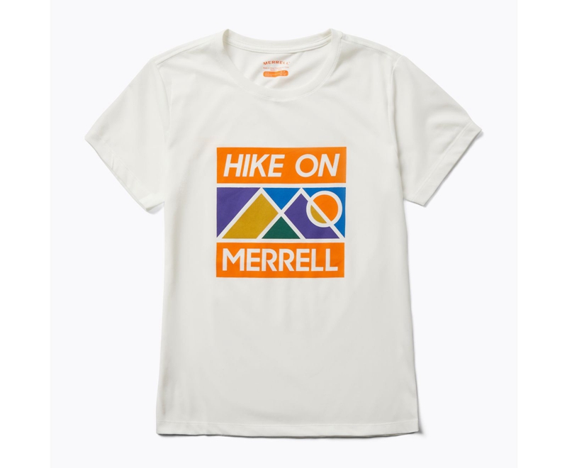 Merrell Hike On Women\'s T Shirts White | 4390-GVMPK