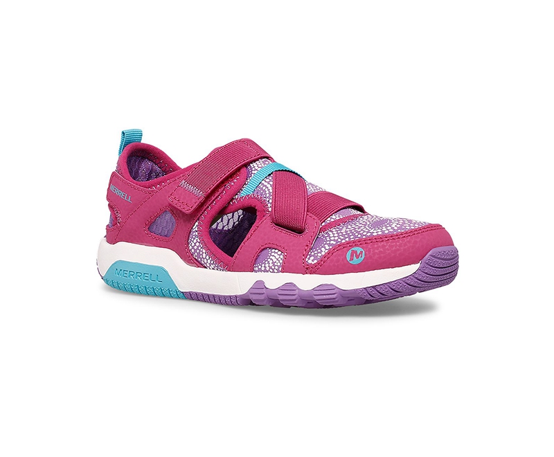 Merrell Hydro Free Roam Chroma Monarch Kids' Sandals Fuchsia | 7516-XWMEK