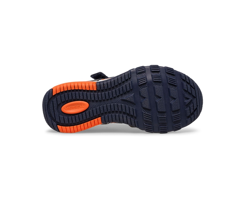 Merrell Hydro Free Roam Chroma Monarch Kids' Sandals Grey / Navy | 9632-WTRXB