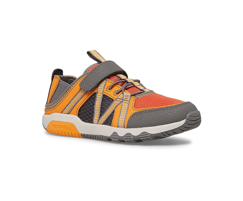 Merrell Hydro Free Roam Kids' Sandals Grey / Orange | 4630-ZPQKU