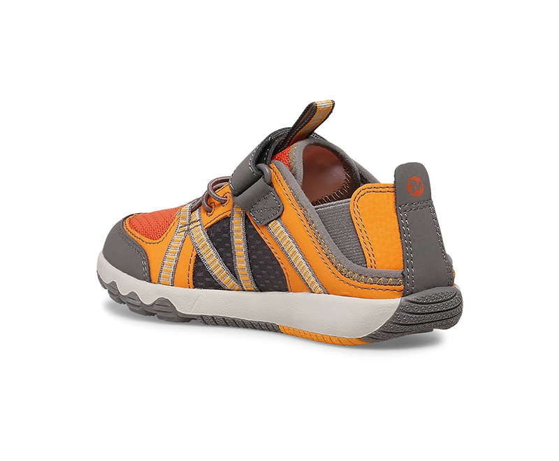 Merrell Hydro Free Roam Kids' Sandals Grey / Orange | 4630-ZPQKU