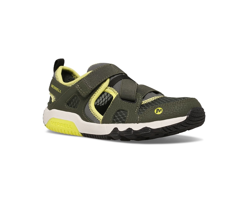 Merrell Hydro Free Roam Monarch Kids' Sandals Olive / Light Green | 9021-DSVFM